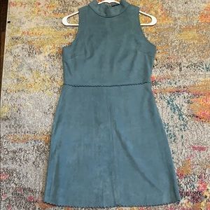 Sage green suede dress